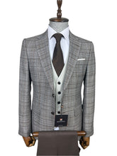 Vercini Tailored Plaid 3-Piece Suit